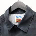 TASLAN NYLON CHECK SHIRT #BLACK [CCC-261W003]