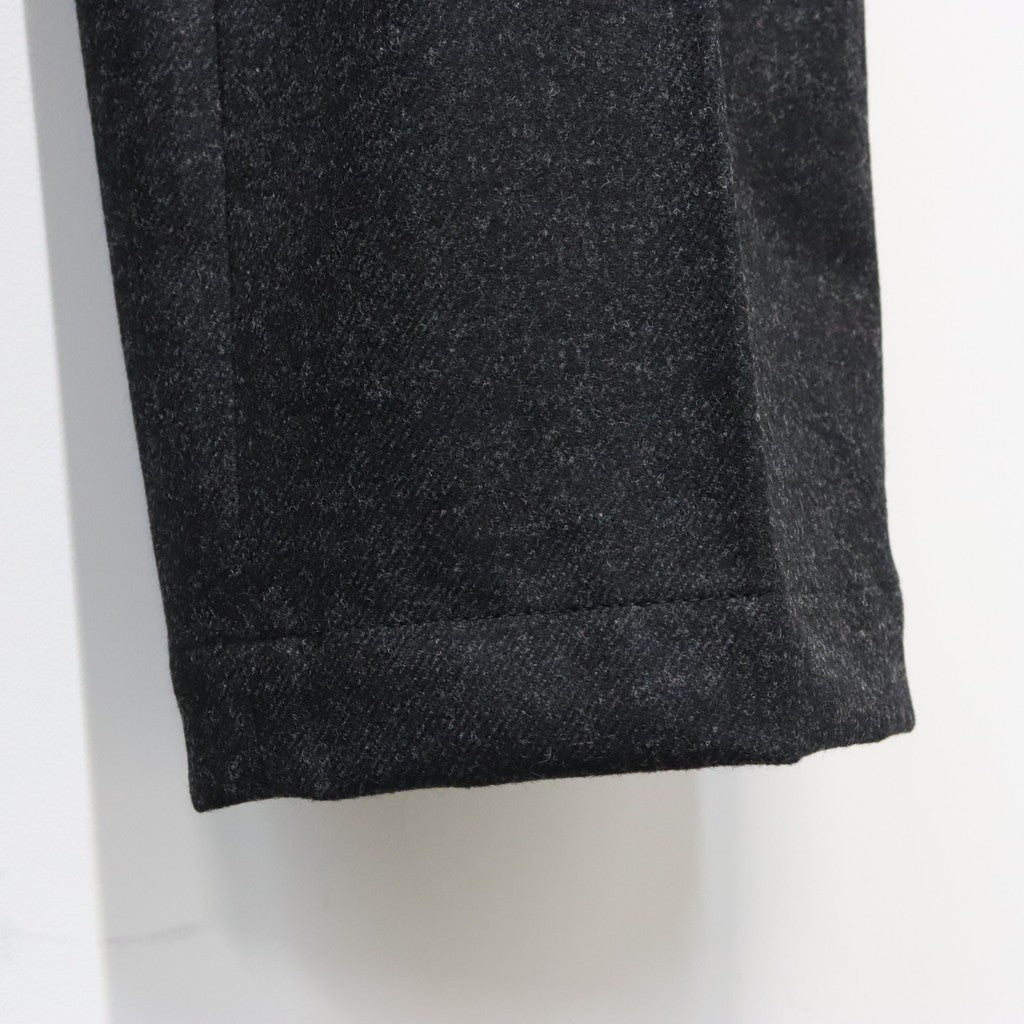 DOUBLE PLEATED WOOL TROUSERS ( TYPE-1 ) #CHARCOAL [26FW-WMP-PT03]
