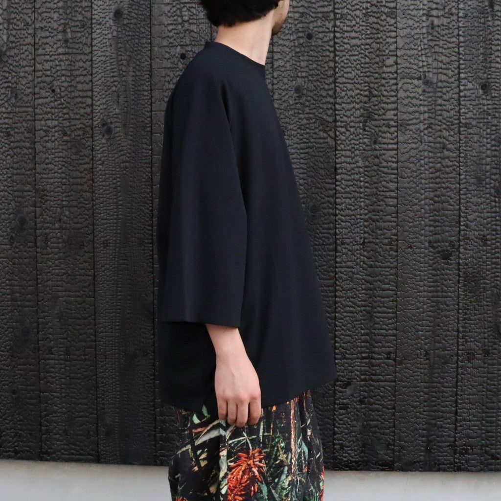 CHIDRY 3/4 SLEEVE T-SHIRT #Black [SU26-T01]