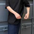 TECH DRAWSTRING S/S TEE #BLACK [BE-41024]