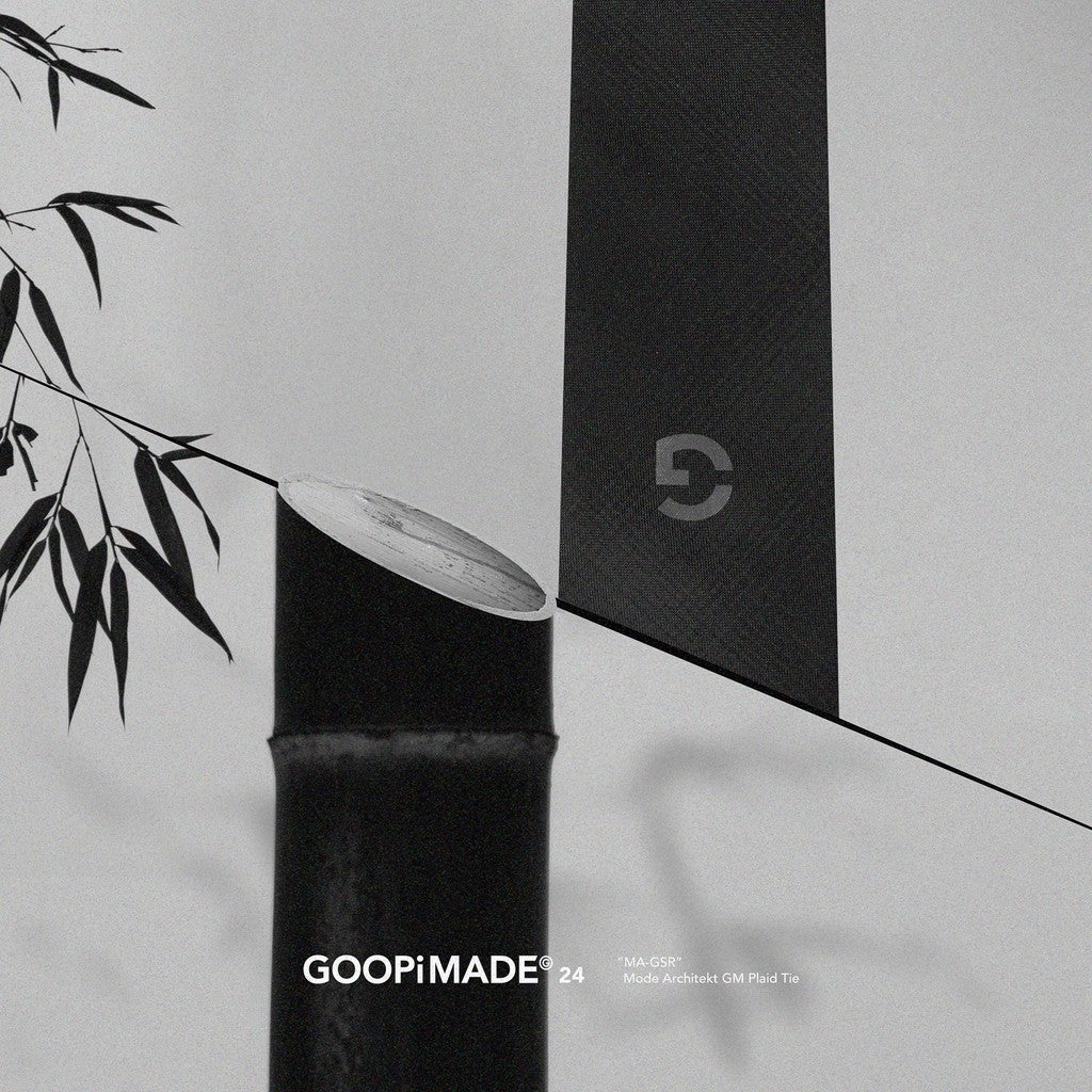 「MA-GSR」模式 Architekt GM 格紋領帶 #BK [GOOPI-24AW-SEP-02]