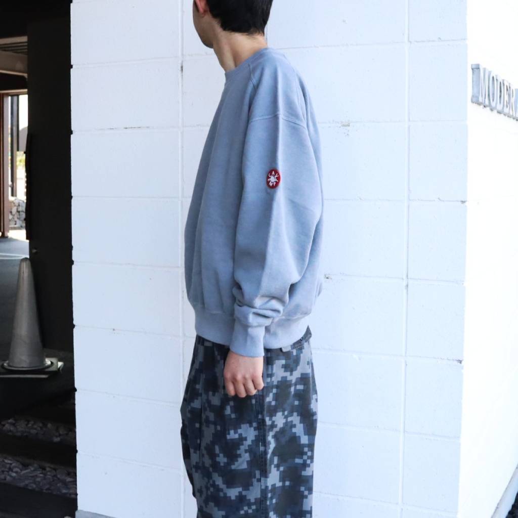 OVERDYE PANEL SHOULDER CREW NECK #GREY [CES30CS10]