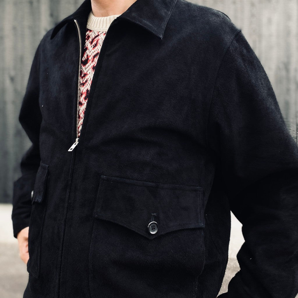 MINEDENIM | STIE lo | SUEDE LEATHER JACKET #BLACK [MDSL-WM-BL01]