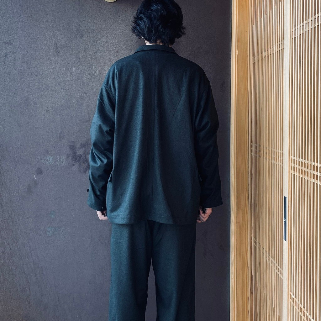 TECH LOOSE 2B JACKET FLANNEL #D.OLIVE [BJ-32026W]