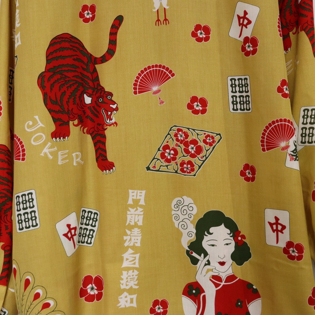 麻將長袖襯衫#芥末色 [202351]