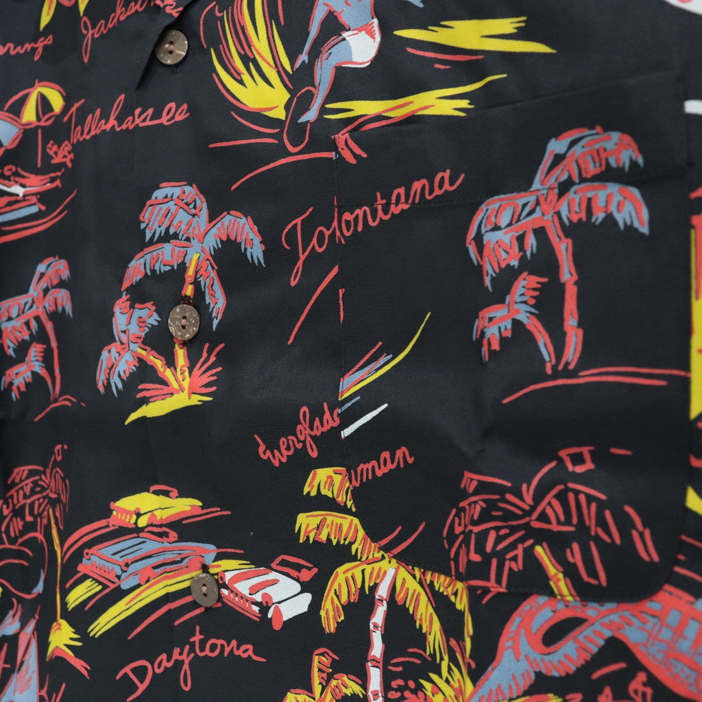 HAWAIIAN SHIRT S/S ( TYPE-2 ) #BLACK [25SS-WMS-HI02]
