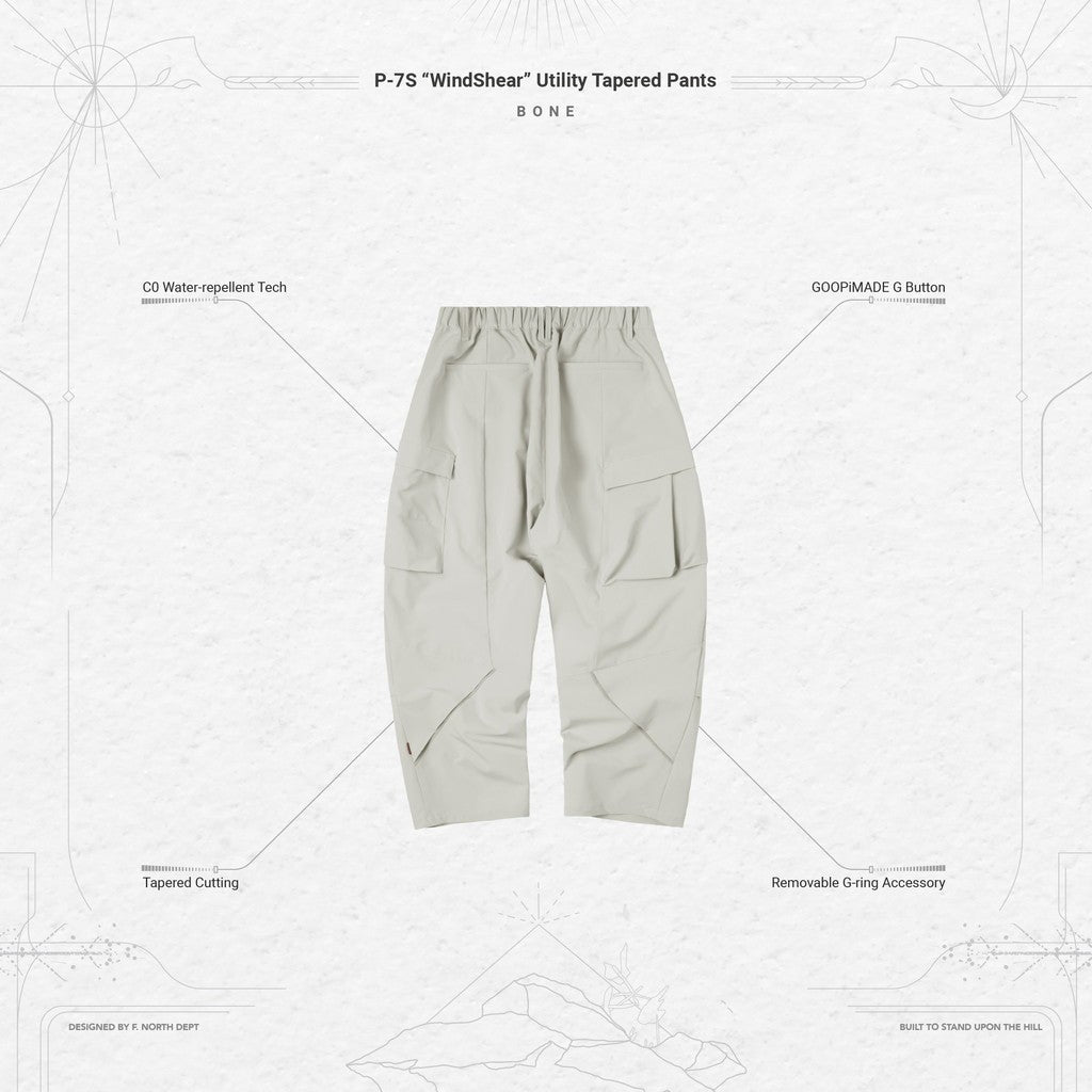 P-7S 「WindShear」 Utility Tapered Pants #BONE [GOOPI-24SS-JUN-01]