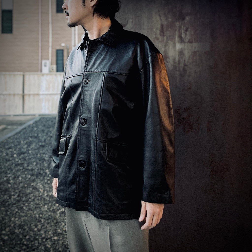 LEATHER BPP JACKET #BLACK [tc22f022]