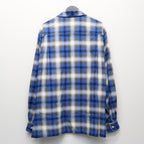 OMBRE CHECK OPEN COLLAR SHIRT L/S ( TYPE-1 ) #BLUE [25FW-WMS-OC05]