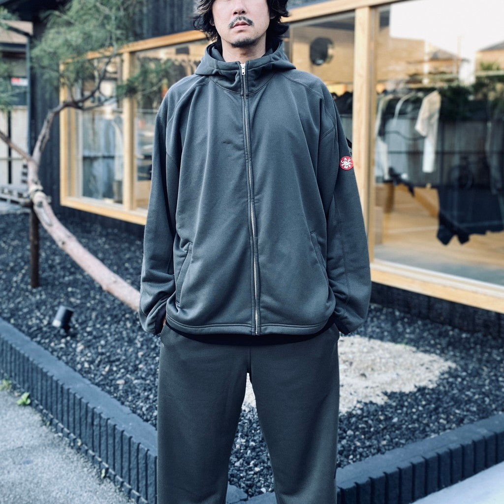 PE JERSEY ZIP HOODY #CHARCOAL [CES29CS20]