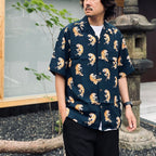 TIM LEHI | HAWAIIAN SHIRT S/S ( TYPE-2 ) #NAVY [26SS-WMS-HI04]