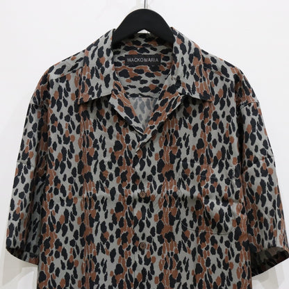 LEOPARD HAWAIIAN SHIRT S/S #GRAY [25SSE-WMS-HI03]