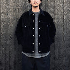 SUEDE LEATHER TRUCKER JACKET #BLACK [24FW-WMO-BL08]