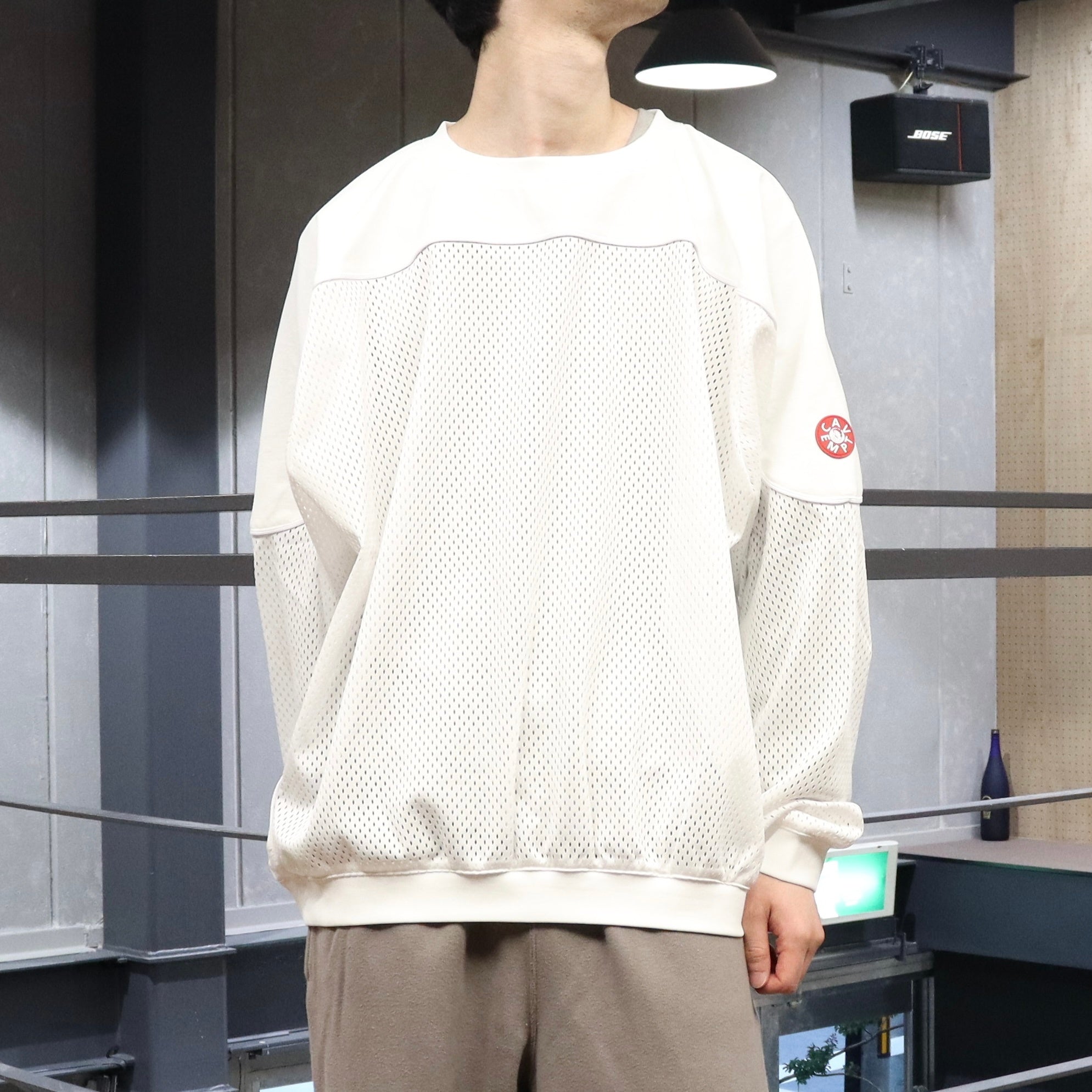 網眼運動圓領衫 #白色 [CES27CS27]