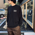 WASHED HEAVY WEIGHT CREW NECK LONG SLEEVE T-SHIRT ( TYPE-2 ) #BLACK [26FW-WMT-LT02]