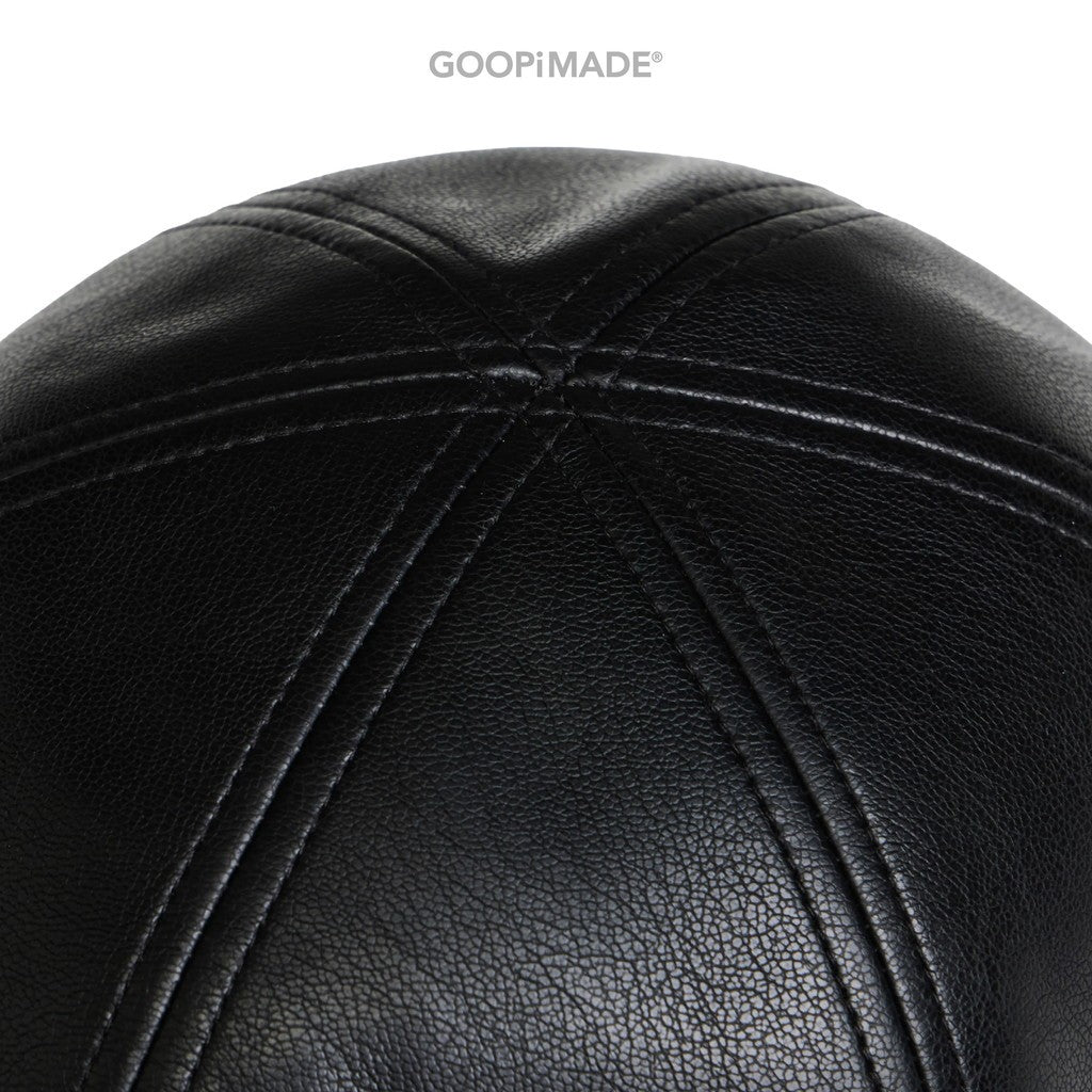 EX-9 GOOPiMADE Faux-Leather Cap #Black [GOOPI-26SS-JUL-04]