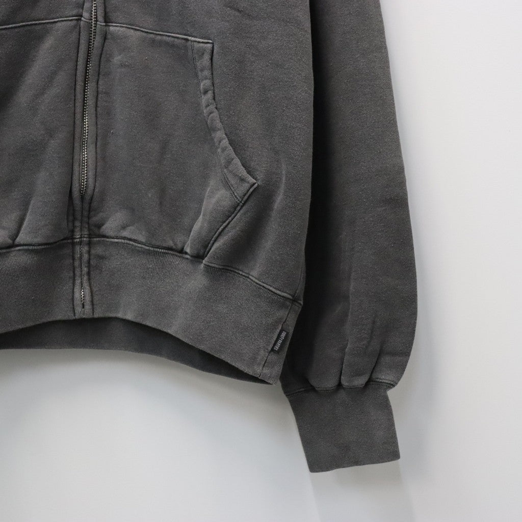 WASHED MIDDLE WEIGHT FULL ZIP HOODED SWEAT SHIRT #GRAY [26FWE-WMC-SS01]