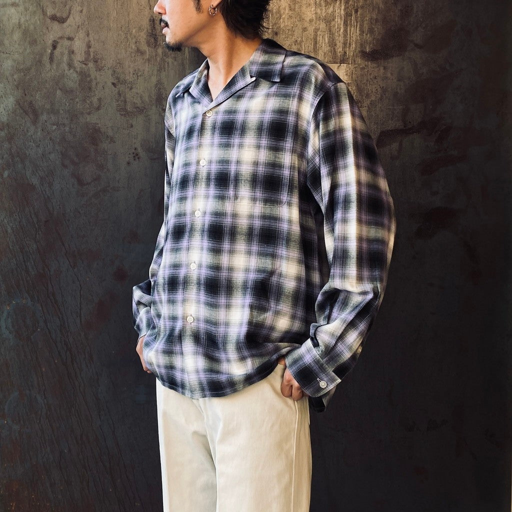 Ombre Check Denim Open Coller shirt まとめ Ombre Check Denim Open Coller shirt まとめ Ombre Check Denim Open
