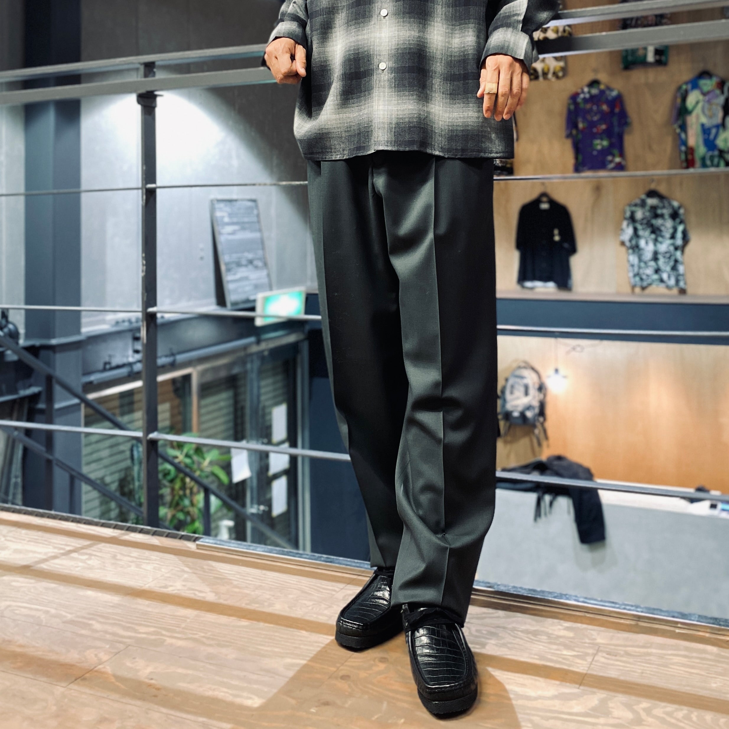 DOUBLE PLEATED TROUSERS #D-KHAKI [23FW-WMP-TR12]