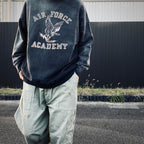 U.S. AIR FORCE EAGLE SWEATSHIRT AGED #AGED BLACK [BW252-UAES]