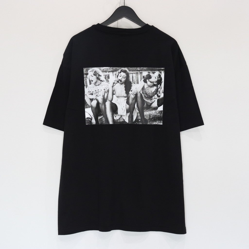 ELLEN VON UNWERTH | WASHED HEAVY WEIGHT CREW NECK T-SHIRT ( TYPE-2 ) #BLACK [EVU-WM-WT02]