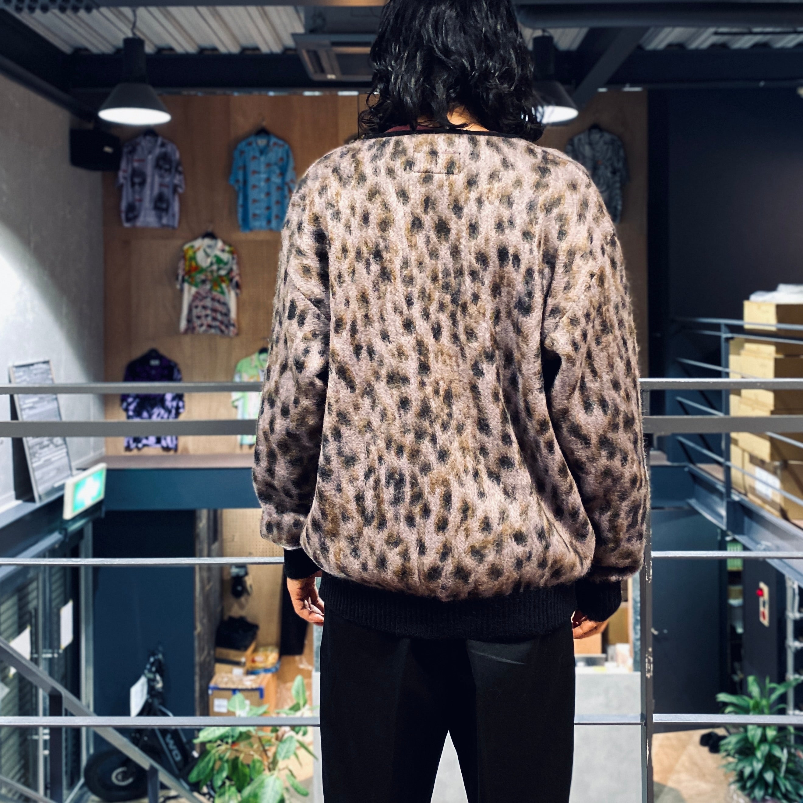 LEOPARD MOHAIR CARDIGAN -TYPE 1- #PURPLE [23FW-WMK-KN13] – cocorozashi