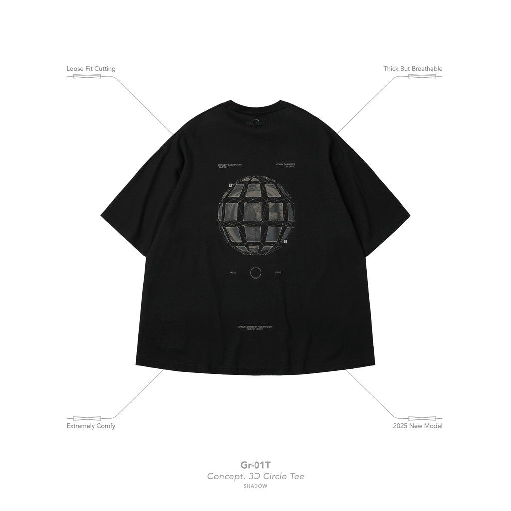 “Gr-01T”概念。 3D圓形T卹 #SHADOW [GOOPI-25SS-JUN-04]