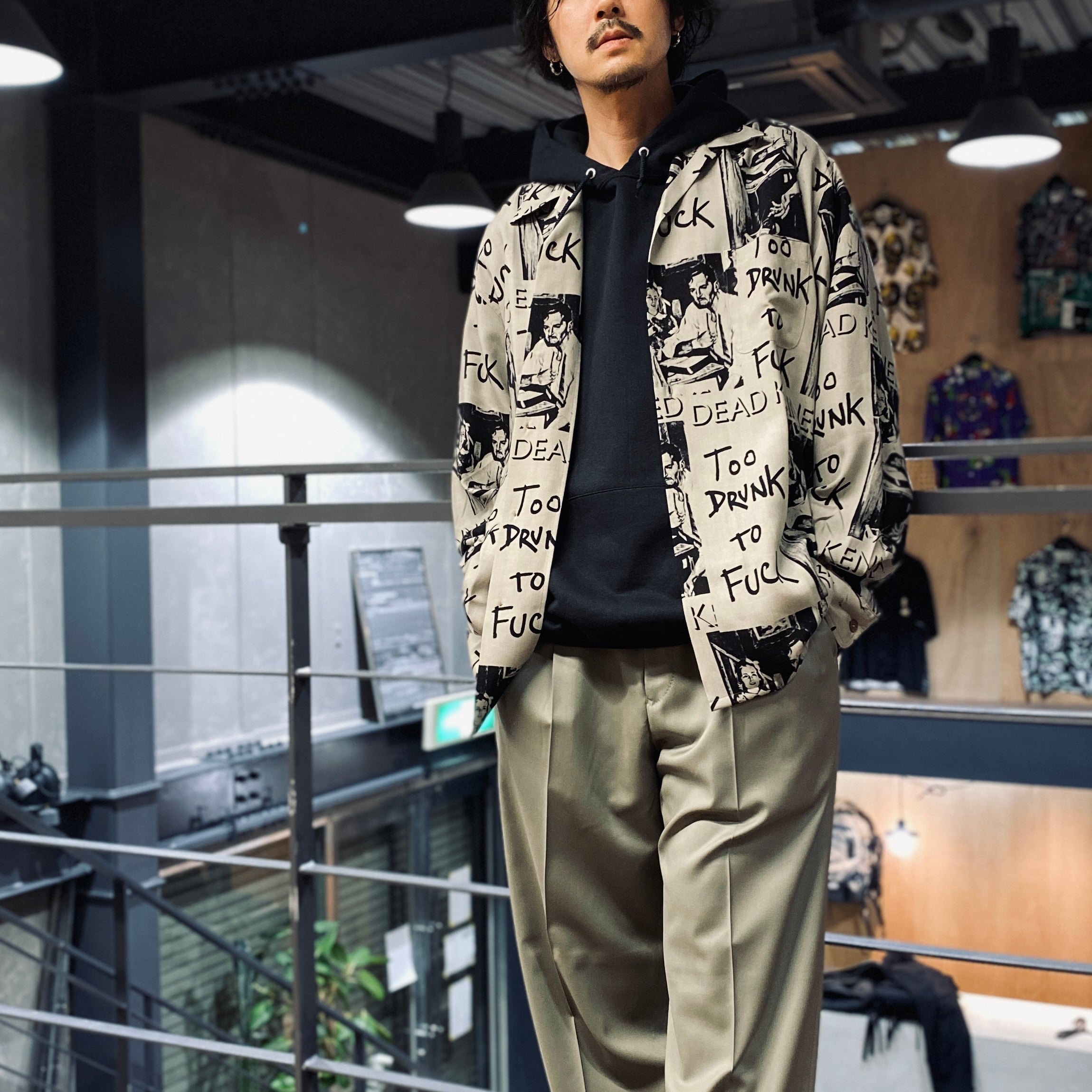 DEAD KENNEDYS | HAWAIIAN SHIRT L/S -TYPE 2- #GRAY [DEADKENNEDYS-WM-HI02]