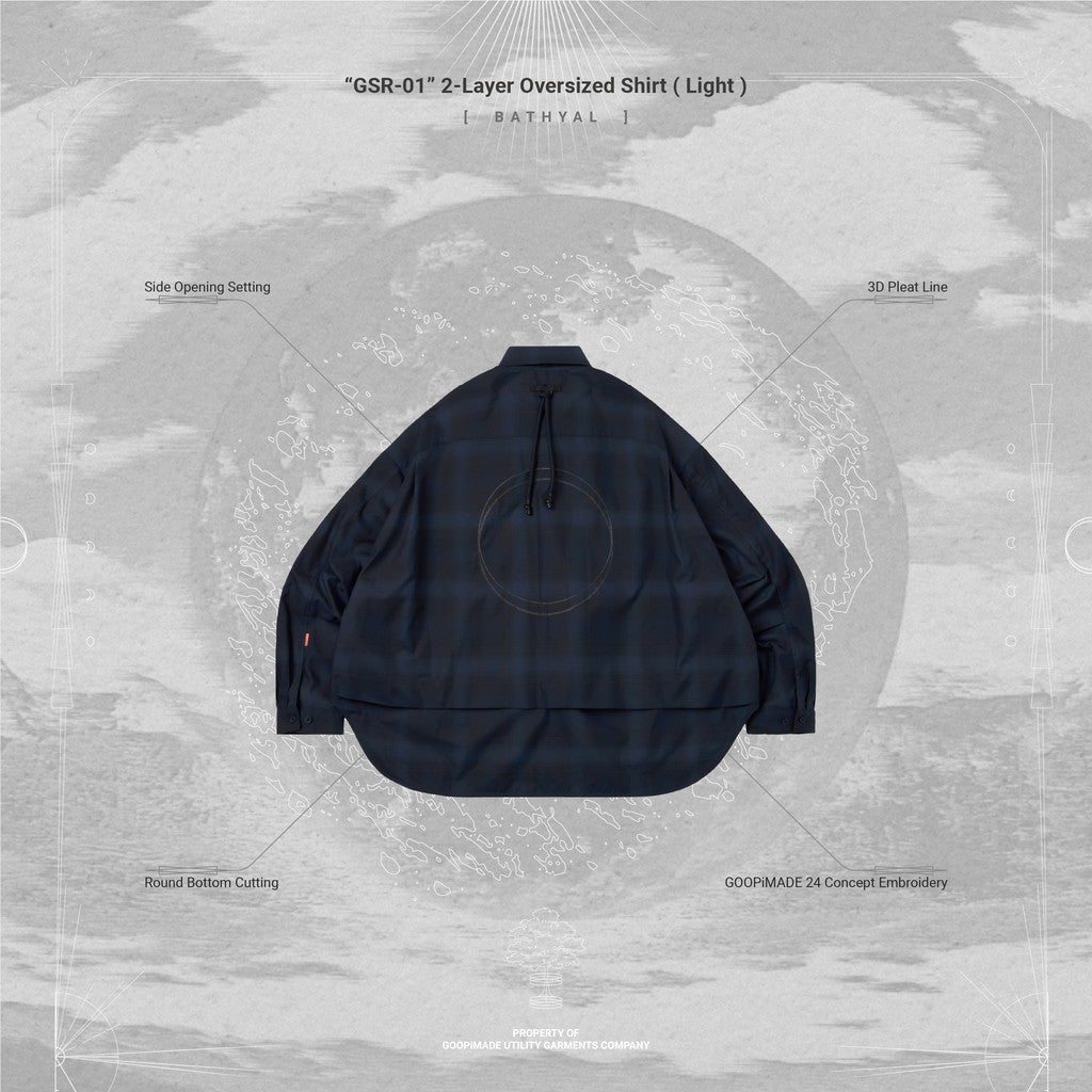"GSR-01" 雙層寬鬆襯衫（淺色） #BATHYAL [GOOPI-24AW-SEP-01]