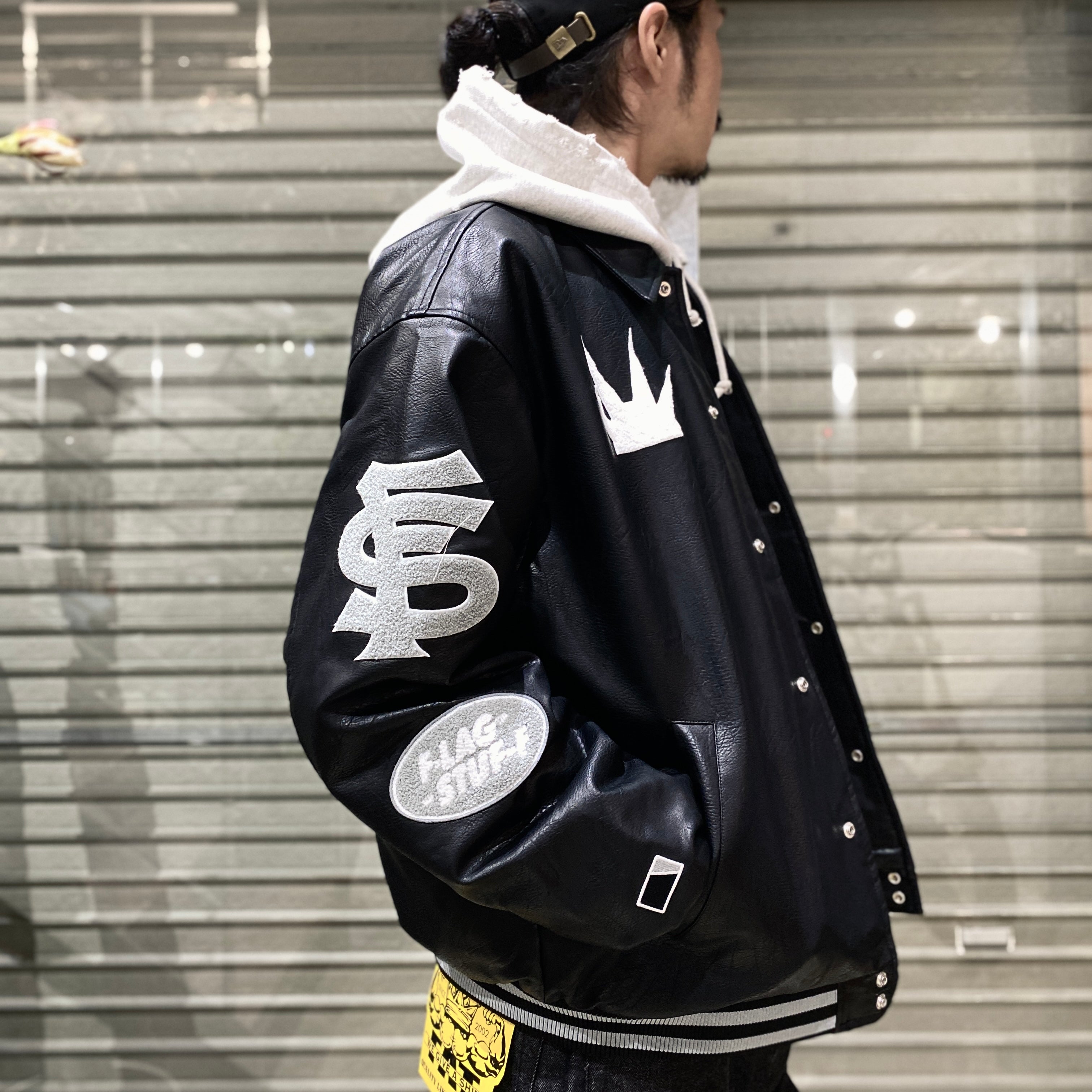 MAJESTIC | VARSITY JACKET #BLACK [23AW-FS-02/FS1281]