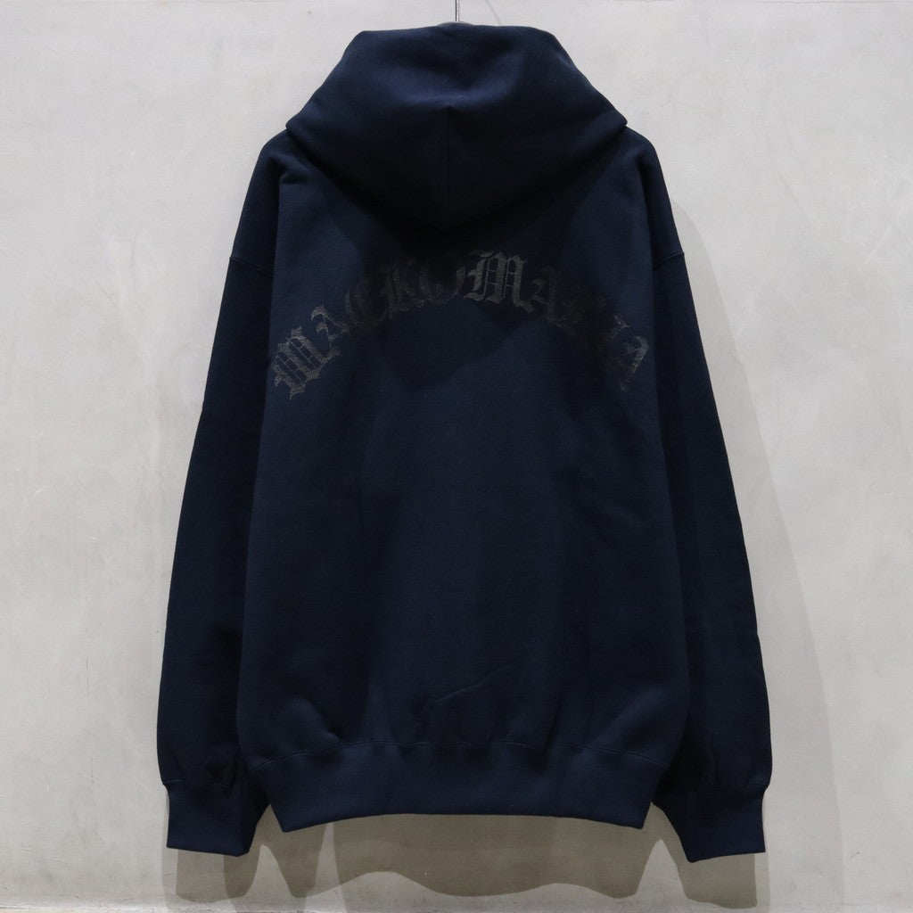 HEAVY WEIGHT FULL ZIP HOODED SWEAT SHIRT ( TYPE-2 ) #NAVY [24FW-WMC-SS02]
