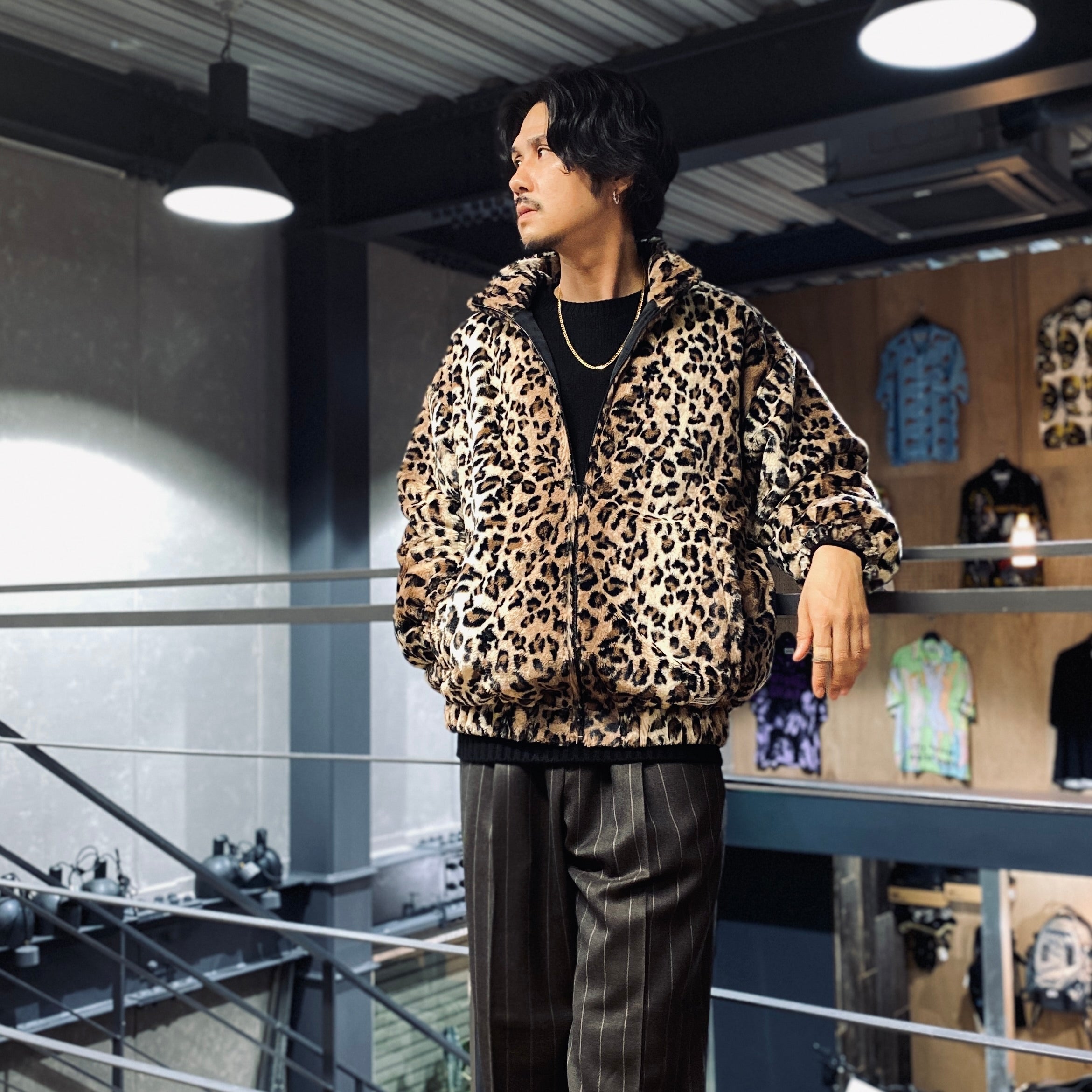 FUR LEOPARD TRACK JACKET #BEIGE [23FW-WMO-TJ04]