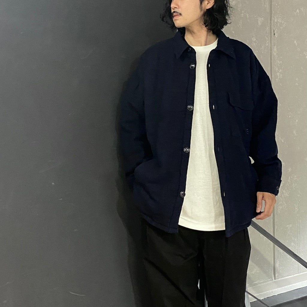 SHAO PLAID FLEECE JACKET #NAVY [24FW-JK08]