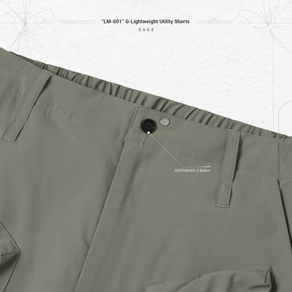 "LM-S01" G-輕便實用短褲 #SAGE [GOOPI-24SS-AUG-01]