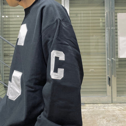 APPLIQUE LOGO COTTON SWEATSHIRT_CCC #BLACK [CCC-243C001]