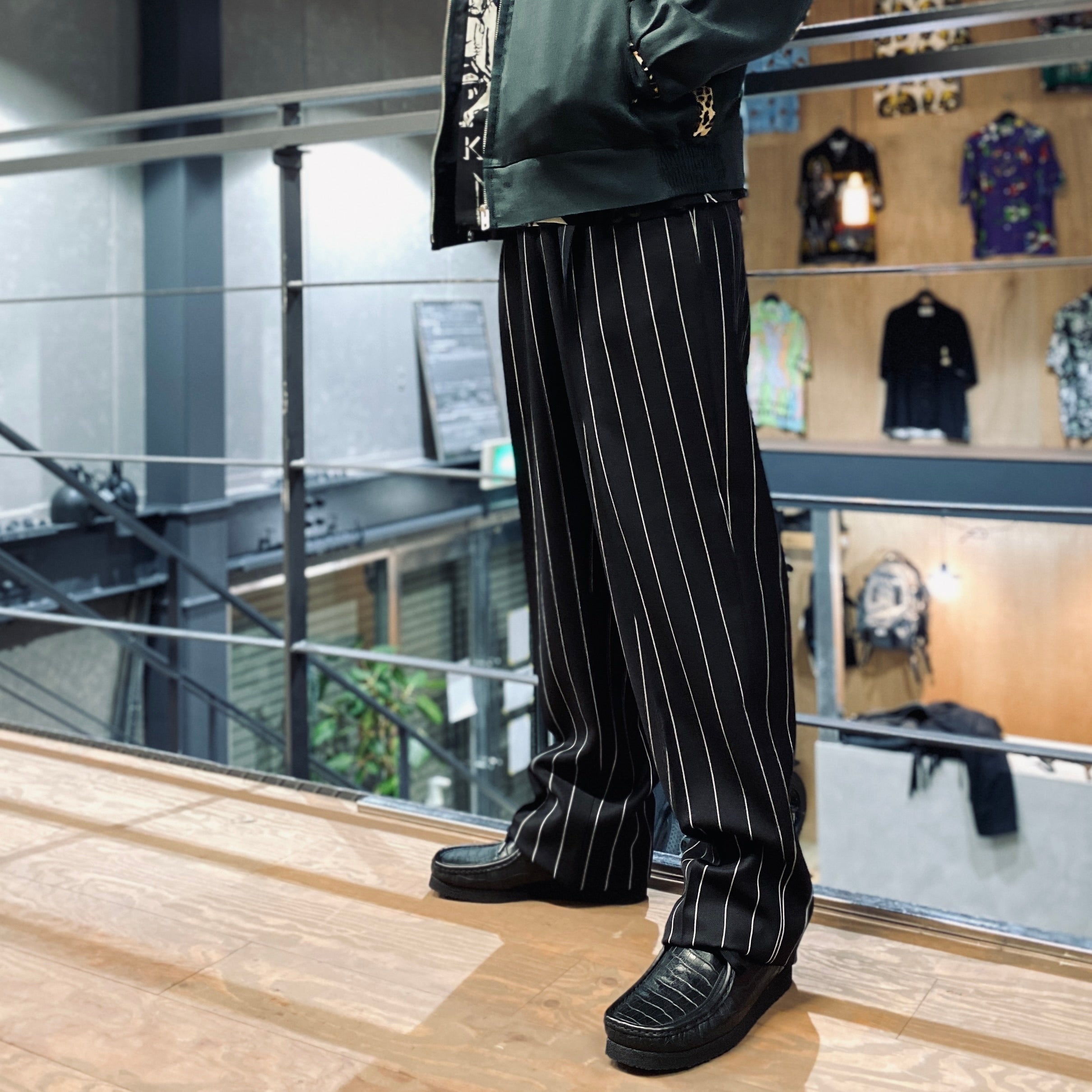 DOUBLE PLEATED TROUSERS #BLACK [23FW-WMP-TR21]