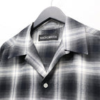 OMBRE CHECK OPEN COLLAR SHIRT S/S ( TYPE-2 ) #GRAY [26SS-WMS-OC10]
