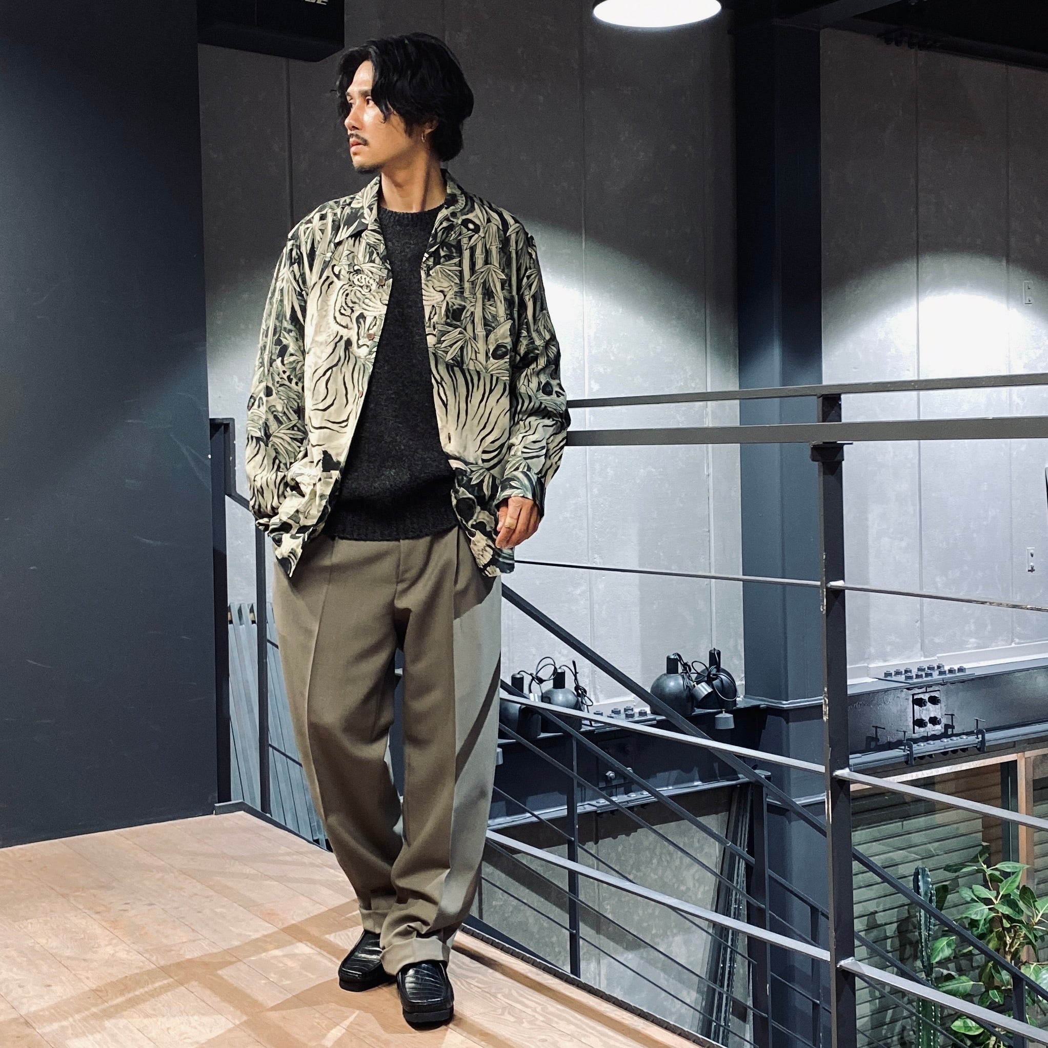 DOUBLE PLEATED TROUSERS #GRAY [23FW-WMP-TR06]