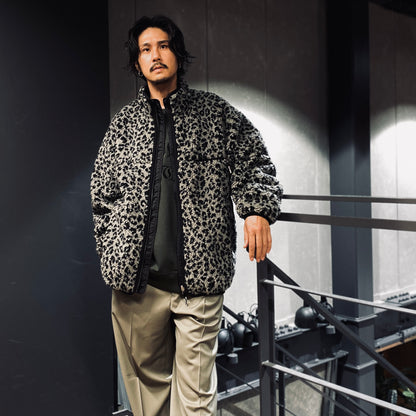 REVERSIBLE LEOPARD BOA JACKET #GRAY [23FW-WMO-OD06]