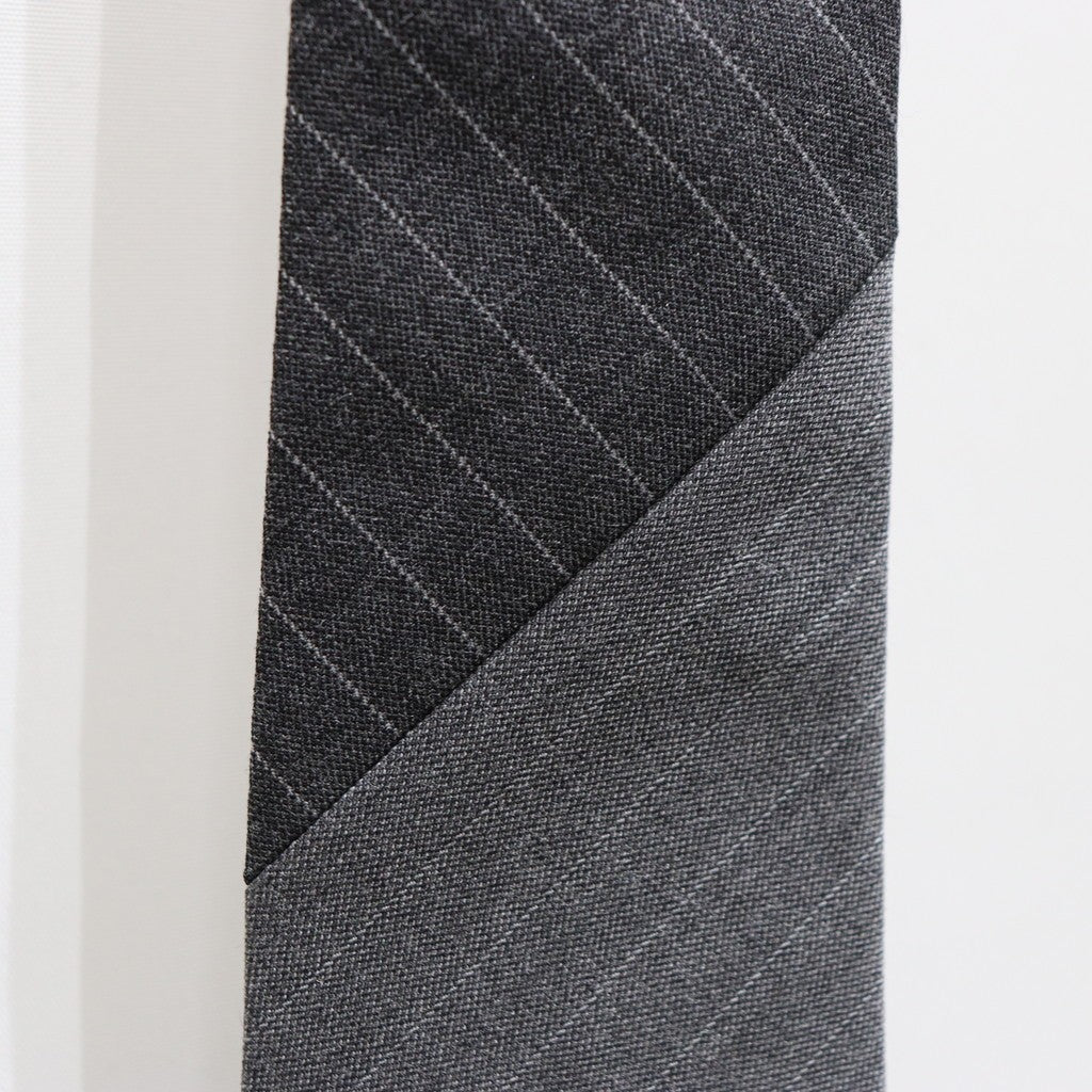 "MA-T7" 條紋 x 條紋混搭領帶 #MIXED GRAY [GOOPI-25SS-JUN-03]