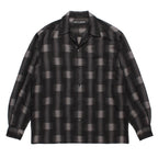 OMBRE CHECK OPEN COLLAR SHIRT L/S ( TYPE-2 ) #GRAY [26FW-WMS-OC02]