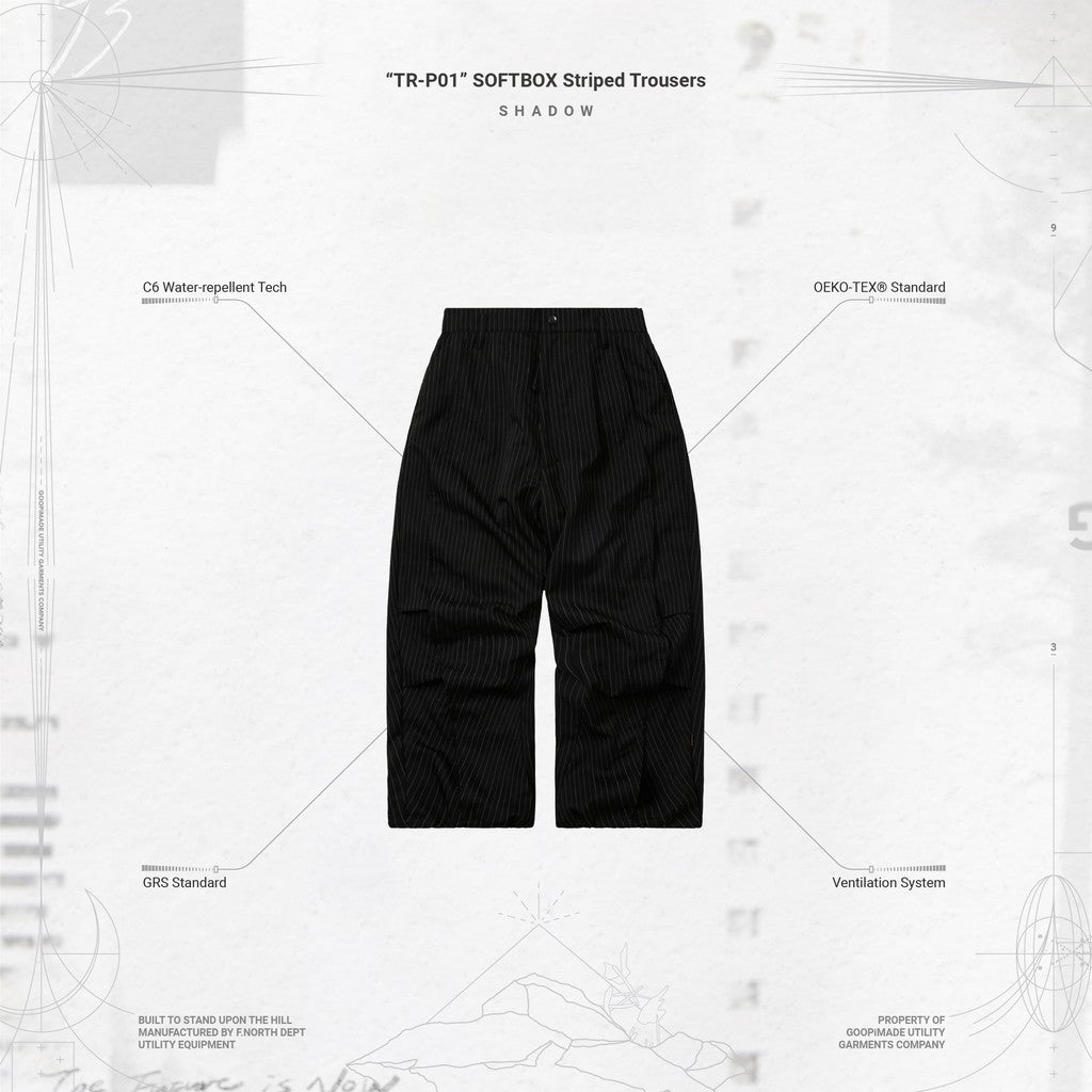 "TR-P01" SOFTBOX 條紋褲 #SHADOW [GOOPI-24SS-AUG-02]