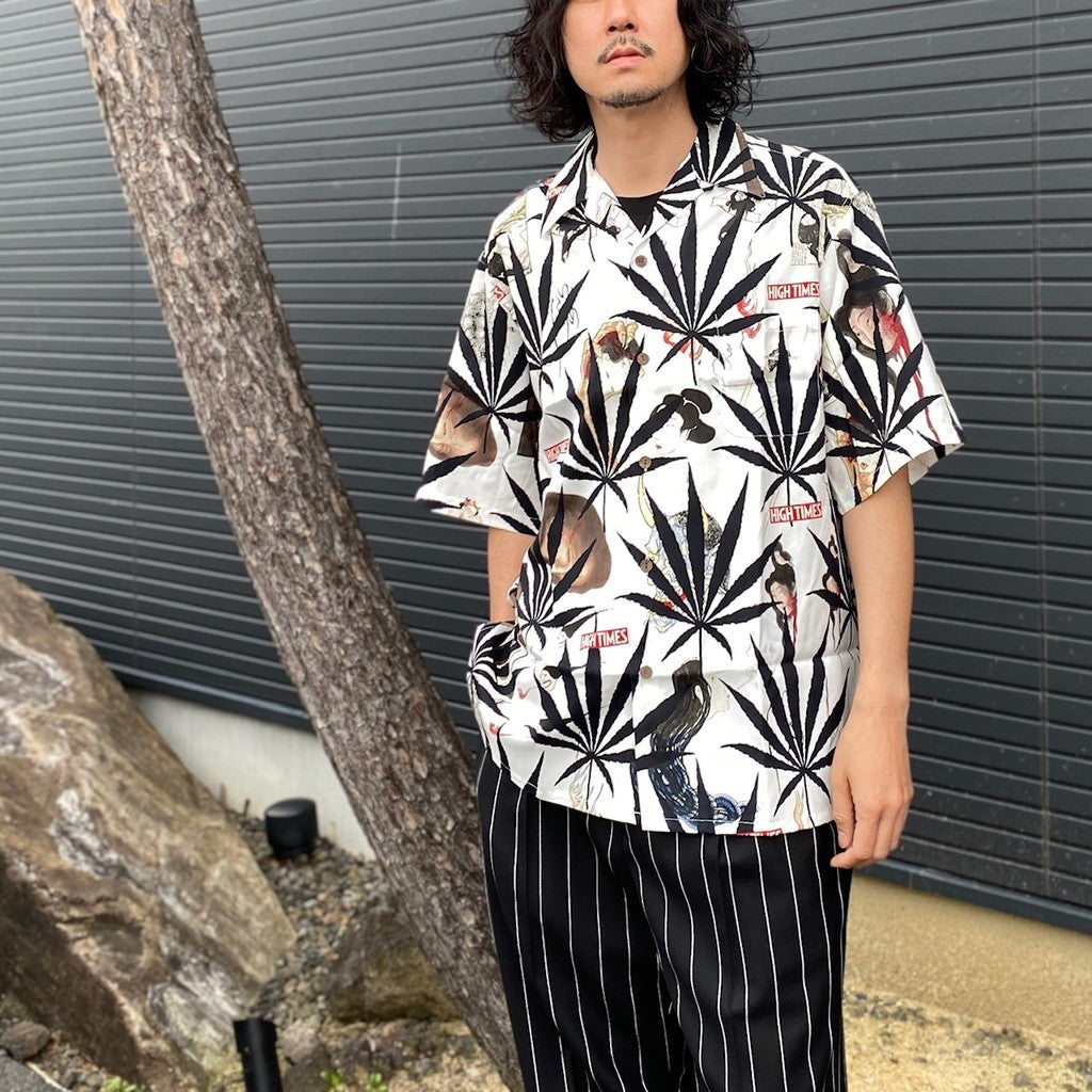 HIGHTTIMES | 短袖夏威夷襯衫 - 類型 2- #白色 [HIGHTTIMES-WM-HI06]