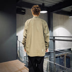 TECH REGULAR STRIPE SHIRT L/S #WOLF GRAY [BE-81025]