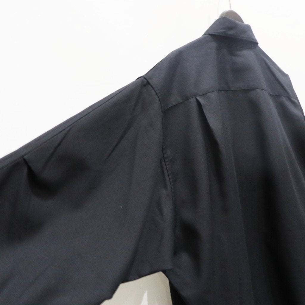 TECH SPORTS OPEN COLLAR SHIRT L/S #BLACK [BE-82025]