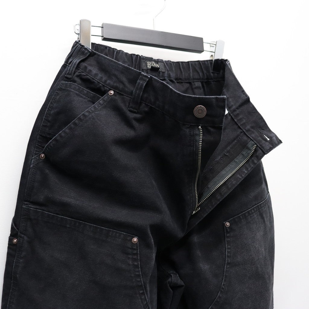 Vintage Washed Double Knee Pants #Black [SD26S-PT04]