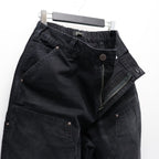 Vintage Washed Double Knee Pants #Black [SD26S-PT04]