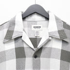 格紋法蘭絨襯衫 #灰×白 [BW252-CFS]