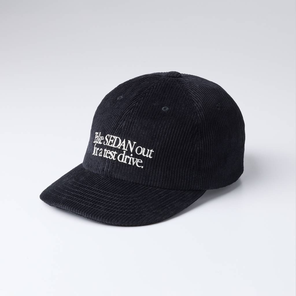 Leather Strap Corduroy Cap #Black [SD26F-CP05]