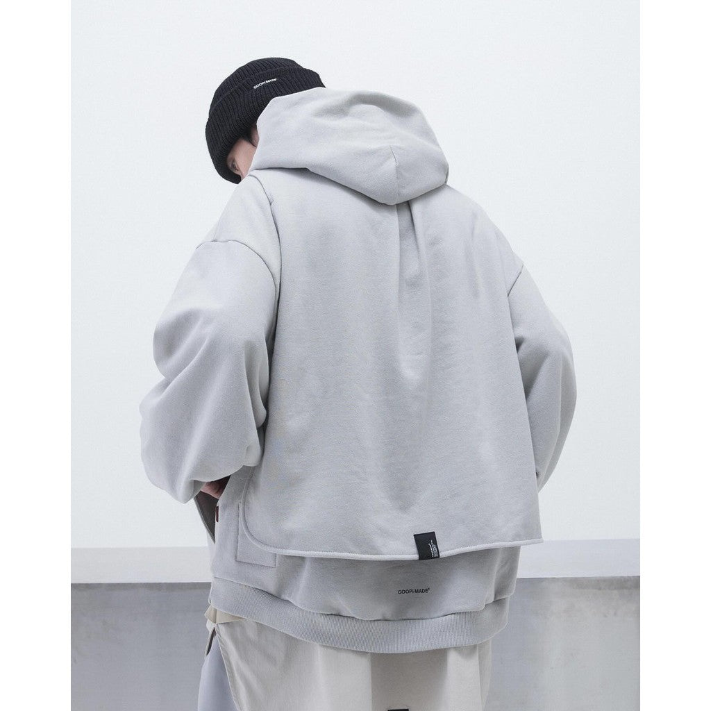 G7-H3 「Ｍantle」 Double-Layer Hoodie #L-GRAY [GOOPI-23AW-JAN-03]